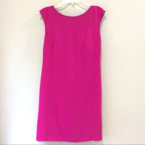 Trina Turk Magenta Sheath Dress Horizon Sz 2 New Sleeveless Shawl Back Detail - Picture 2 of 6